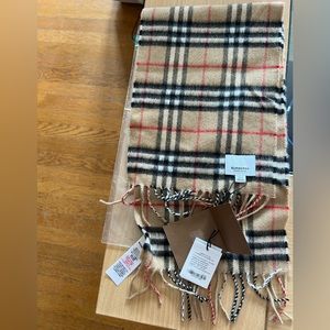 Mini Classic Vintage Check Cashmere Scarf (brand new with tags)